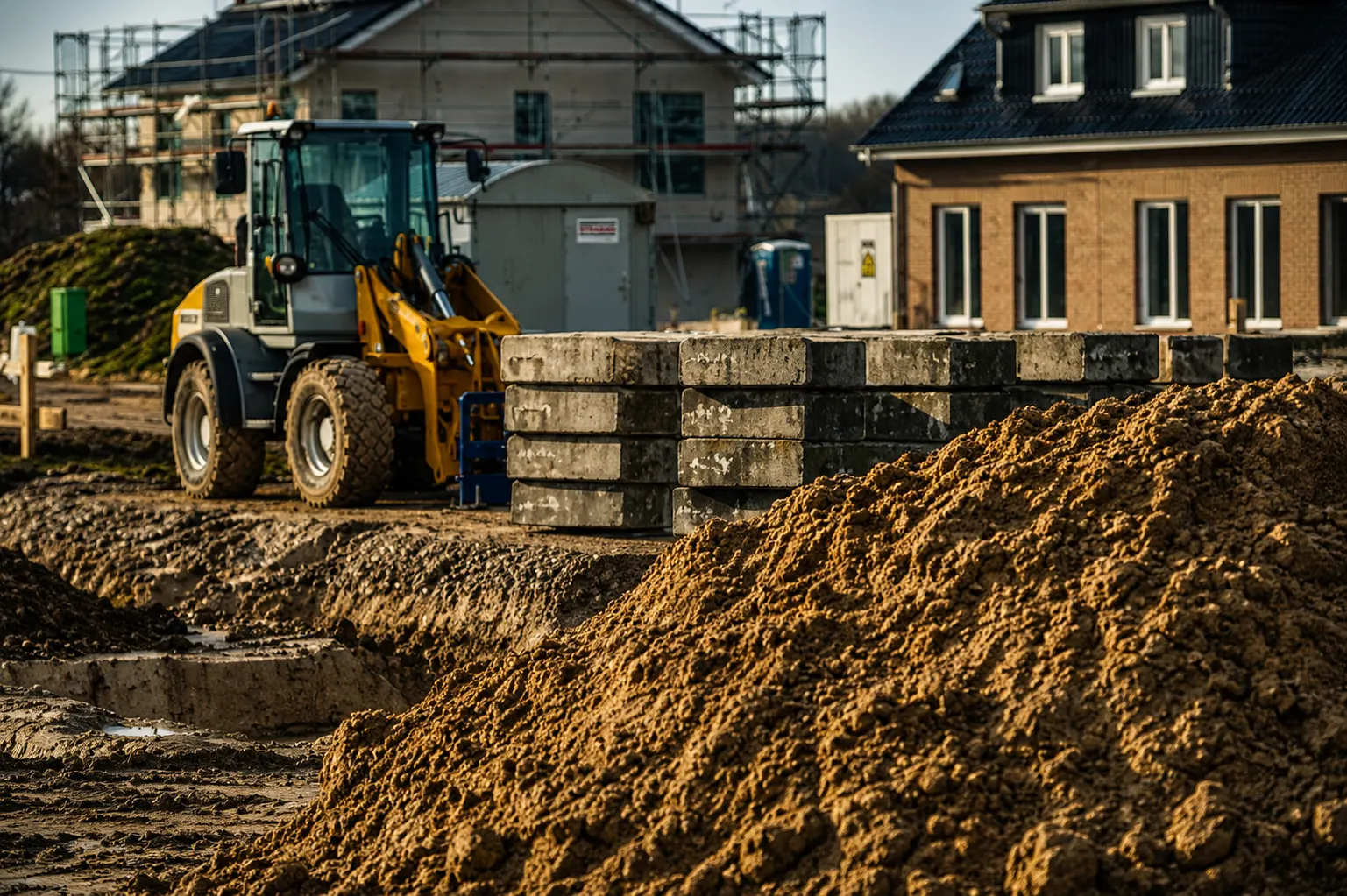 Obra de construcción de HEMACON en ejecución