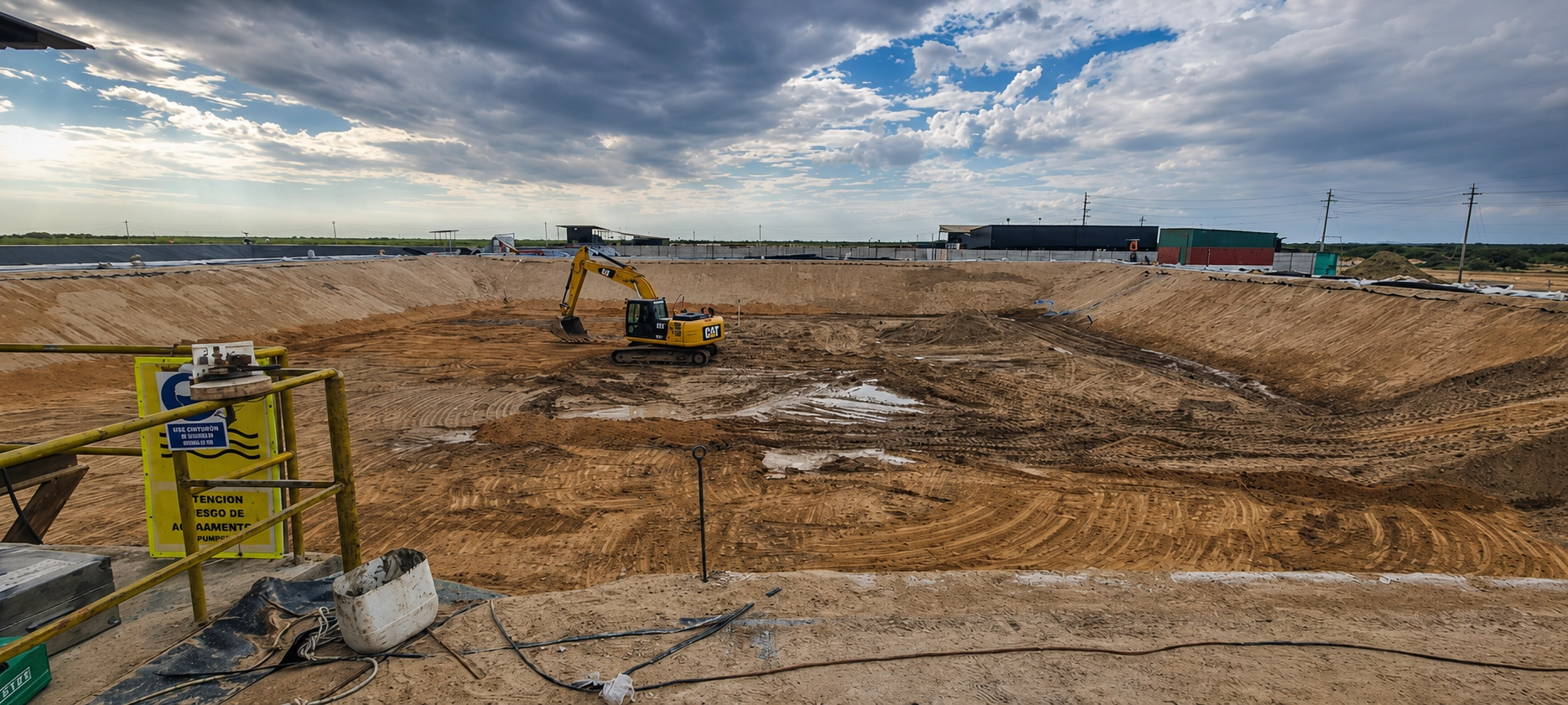 Excavación y obras de reservorio ejecutadas por HEMACON
