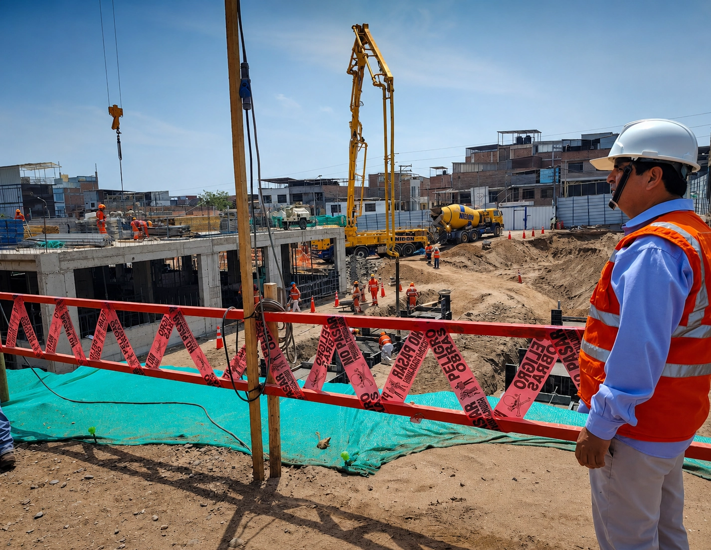 Supervisión de obra en vaciado de concreto